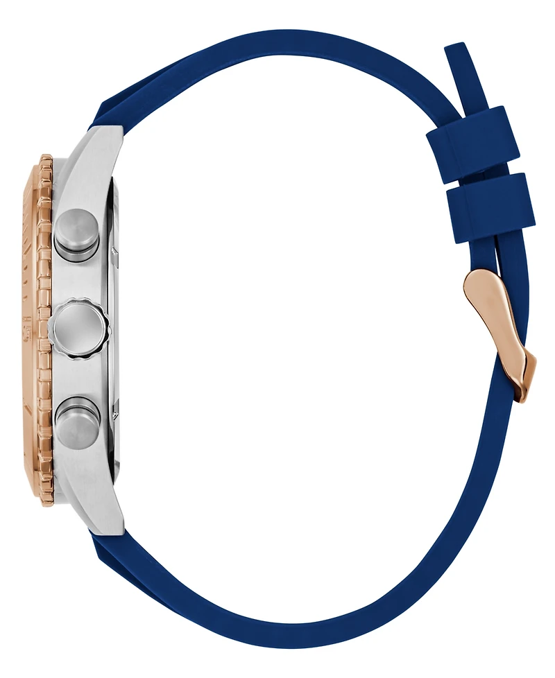 Guess Men's Blue Two-Tone Chronograph Watch, 45mm