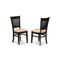 East West Furniture 5-Pc Dining Room Table Set- 4 Wooden Chairs with Linen Fabric Seat and Slatted Chair Back - Drop Leaves Kitchen Dining Table