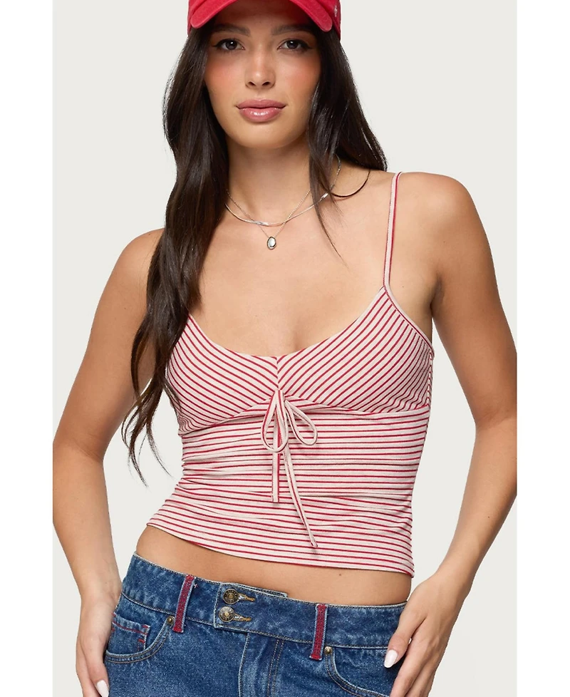 Edikted Women's Tova Striped Scoop Tank Top