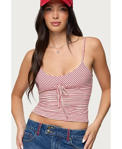 Edikted Women's Tova Striped Scoop Tank Top