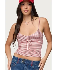 Edikted Women's Tova Striped Scoop Tank Top