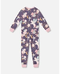 Deux par Baby Girl Cotton Two-Piece Pajamas Watercolor Unicorns