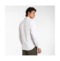 Campus Sutra Men's Chalk White Abstract-Textured Shirt