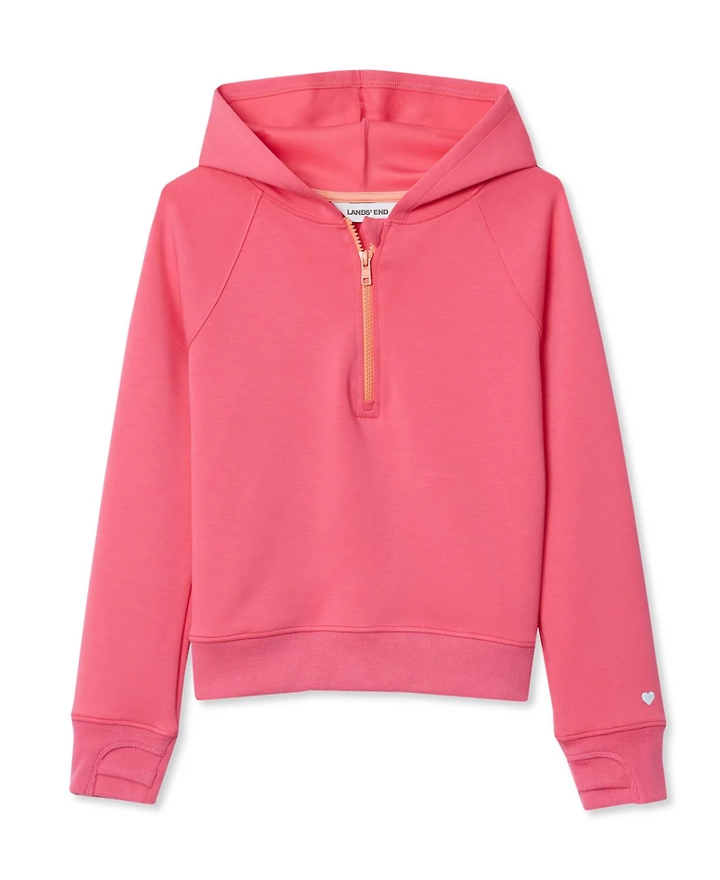 Lands' End Girls Plus Active Quarter Zip Sweatshirt