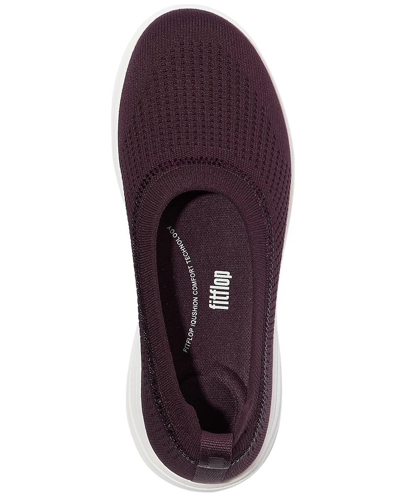 FitFlop Women's Super-q Crystal-Trim Knit Ballerina Flats