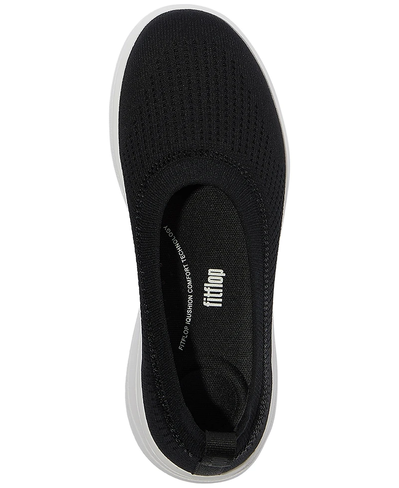 FitFlop Women's Super-q Crystal-Trim Knit Ballerina Flats