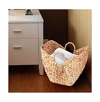 Vintiquewise Large Wicker Laundry Basket with Round Handles