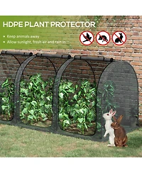 Outsunny 9 x 4ft Crop Cage with Zippe Doors and Storage Bag