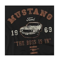 Logovision Men's Mustang The Boss Is T-Shirt