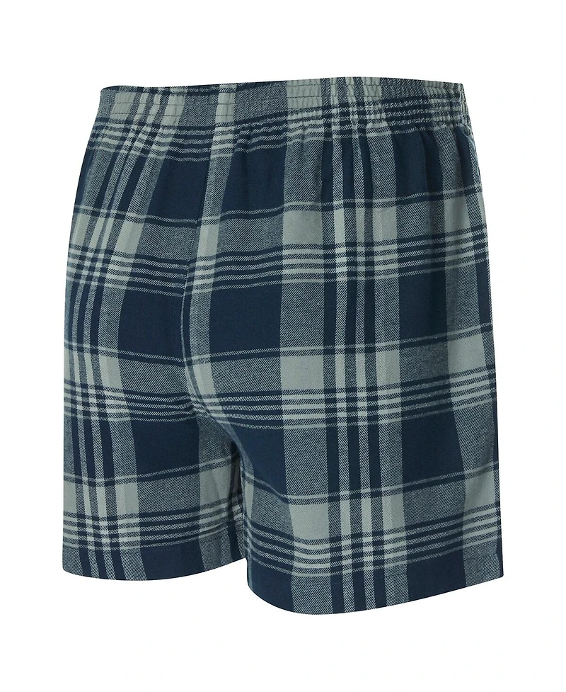 Concepts Sport Men's Navy Dallas Mavericks Region Flannel Boxer Shorts