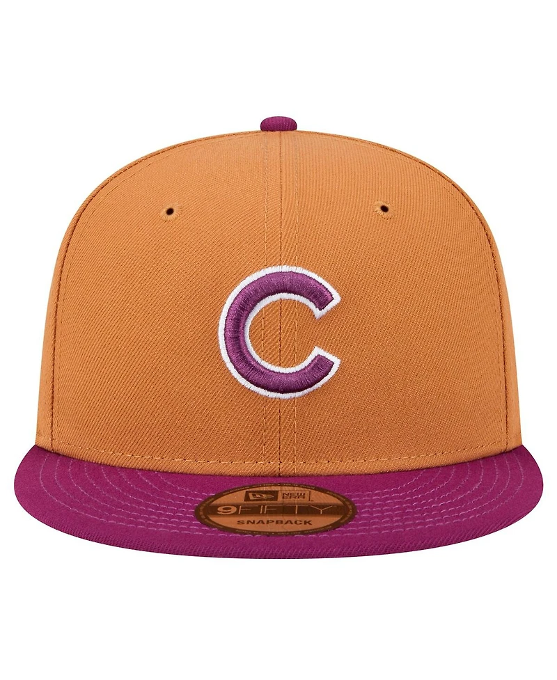 New Era Men's Brown/Purple Chicago Cubs Color Pack Two-Tone 9FIFTY Snapback Hat