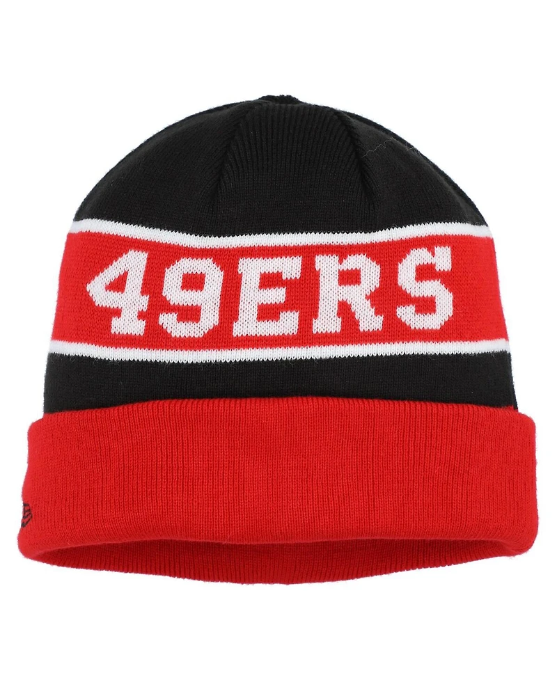 New Era Big Boys and Girls Scarlet San Francisco 49ers Active Reversible Cuffed Knit Hat