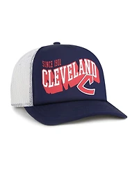 '47 Brand Men's Navy Cleveland Guardians Meander Foam Trucker Snapback Hat