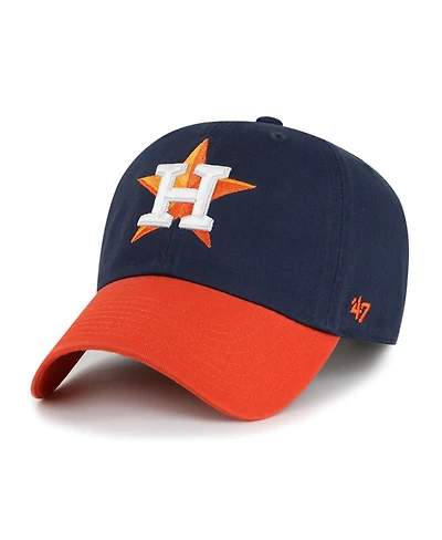 '47 Brand Big Boys and Girls Navy/Orange Houston Astros Team Logo Clean Up Adjustable Hat