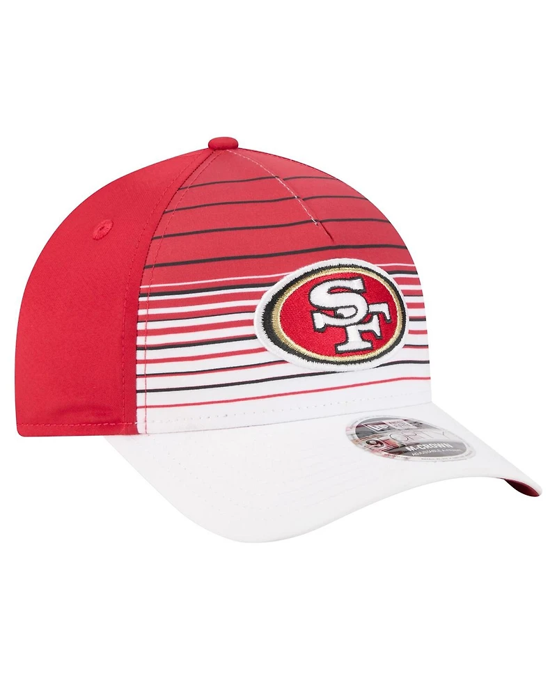 New Era Men's White/Scarlet San Francisco 49ers Adventure Gradient 9FORTY M-Crown A-Frame Adjustable Hat