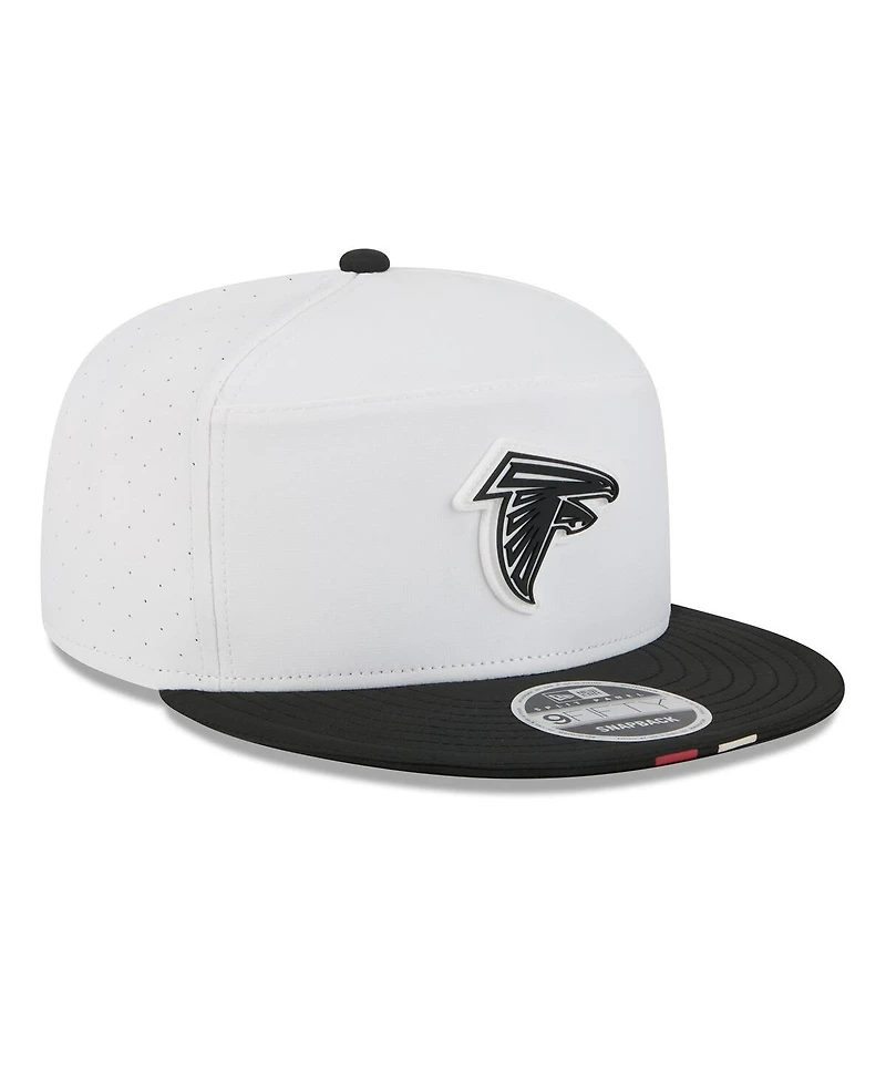 New Era Men's White/Black Atlanta Falcons 2025 Nfl Training Camp Split Panel 9FIFTY Snapback Hat