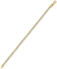 Men's Diamond-Cut Ice Chain Bracelet in 14k Gold Over Sterling Silver