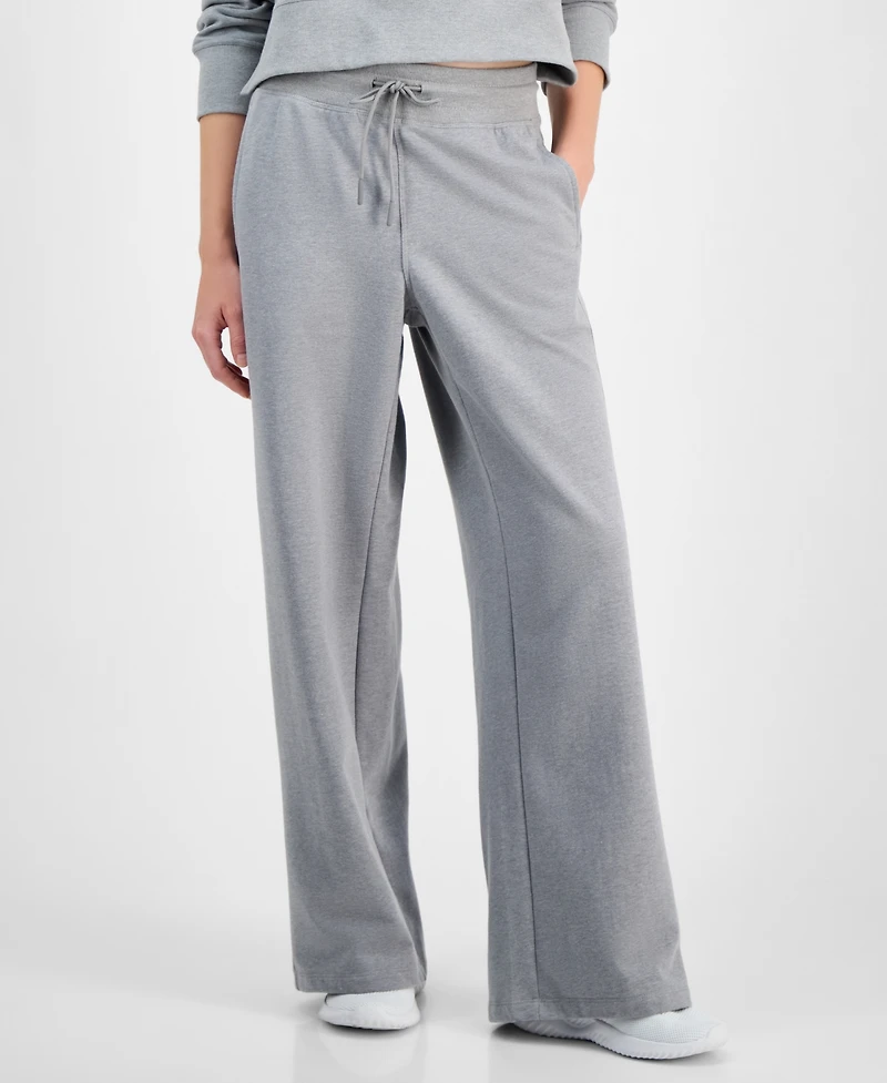 Id Ideology Women's Relaxed High-Rise Flare-Leg Fleece Pants, Macy's Exclusive