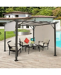 Gymax 2PCS 16x4 Ft Universal Replacement Canopy for Pergola Structure Sun Awning