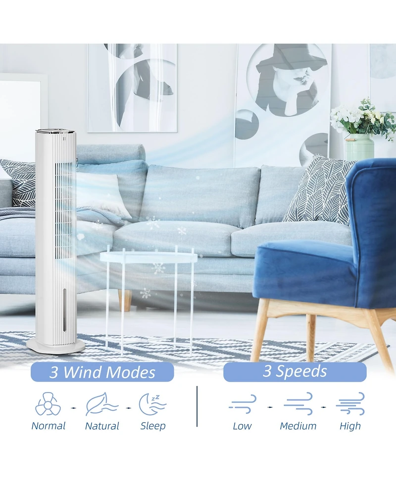 Homcom Portable Air Cooler and Humidifier Cooling Fan for Bedroom