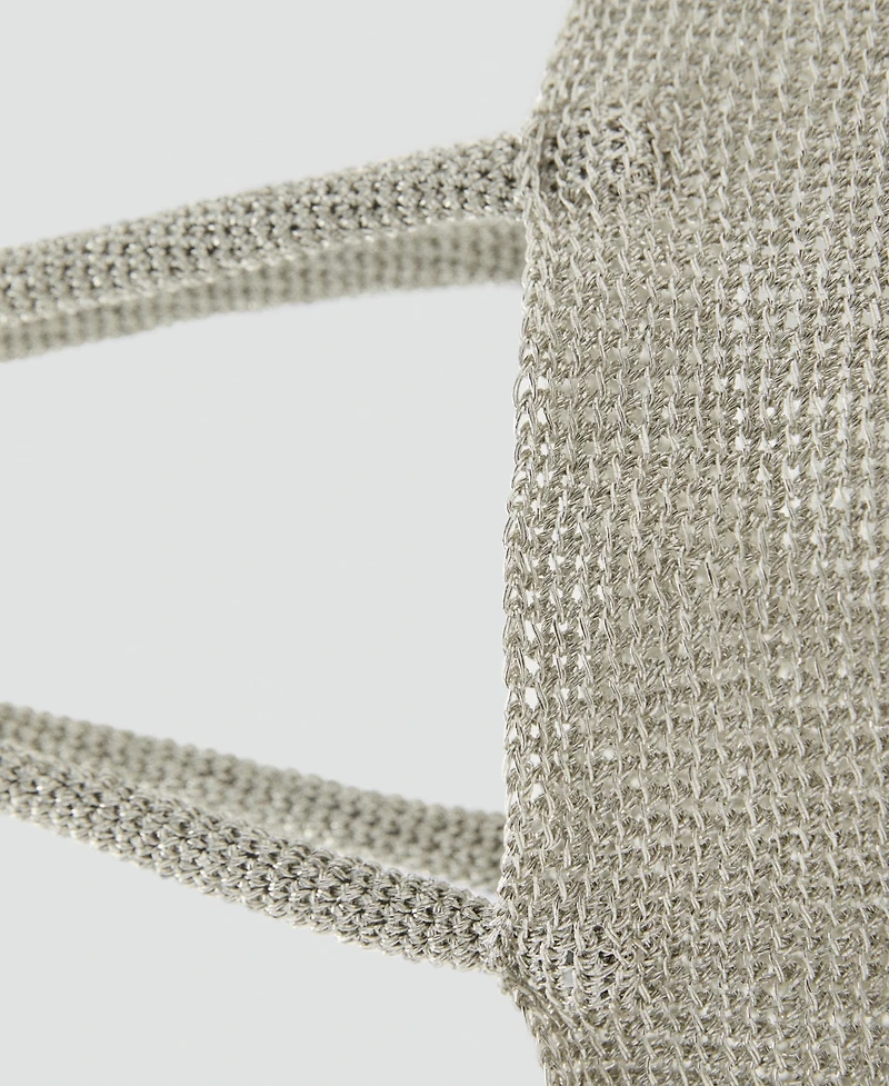 Mango Women's Mesh Shopper Bag