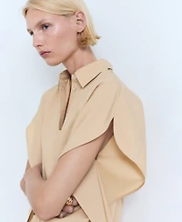 Mango Women's Oversized Short-Sleeved Shirt