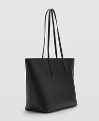 Mango Women's Double Handle Shopper Bag