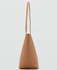 Mango Women's Double Handle Shopper Bag