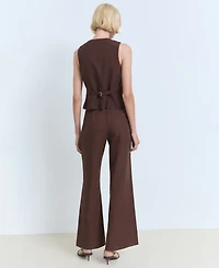 Mango Women's Straight-Fit Suit Pants