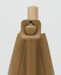 Mango Women's Buckle Mini Shopper Bag