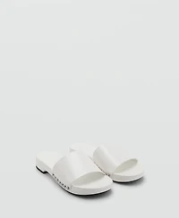 Mango Women's Studded Leather Sandals