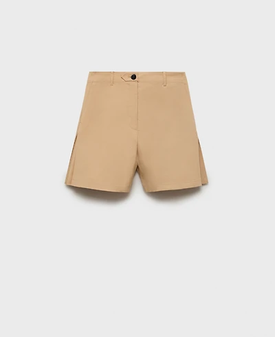 Mango Women's Straight Pleated Shorts