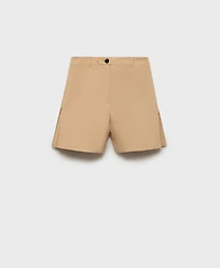 Mango Women's Straight Pleated Shorts