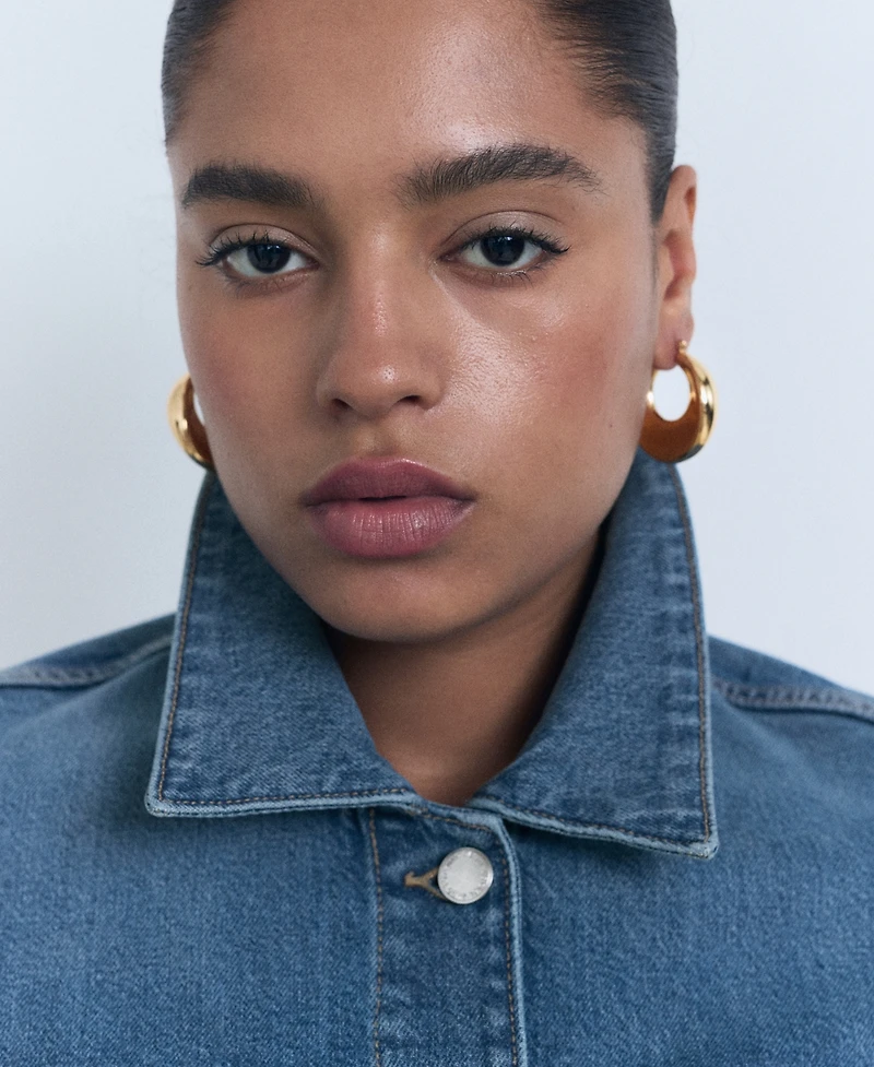 Mango Women's Pockets Denim Jacket