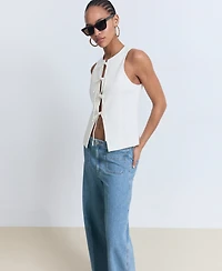 Mango Women's High-Rise Wide Leg Jeans