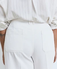 Mango Women's High-Rise Wide Leg Jeans