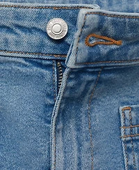 Mango Women's Pockets Flared Cropped Jeans
