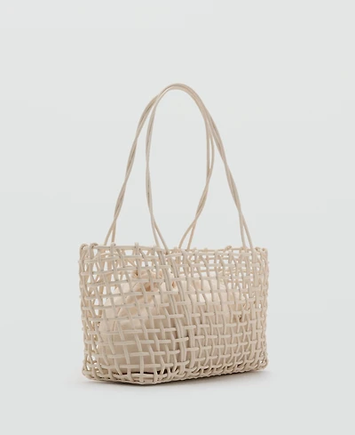 Mango Women's Braided Shoulder Bag