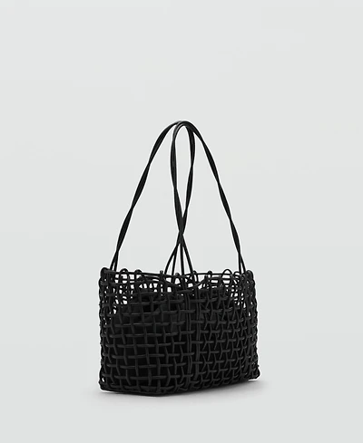 Mango Women's Braided Shoulder Bag