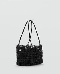 Mango Women's Braided Shoulder Bag