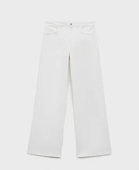 Mango Women's Low Waist Wide Leg Jeans