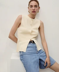 Mango Women's High-Waist Straight-Fit Denim Shorts