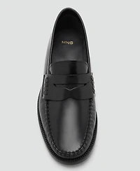 Mango Women's Gathered Leather Moccasins