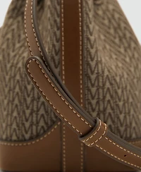 Mango Women's Printed Logo Bucket Bag