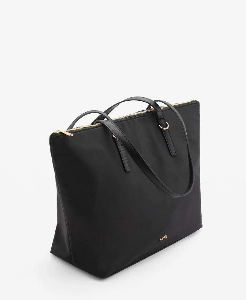 Mango Women's Nylon Shopper Bag