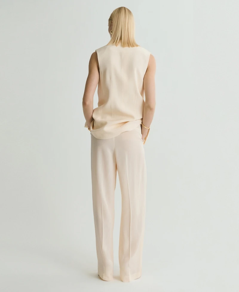 Mango Women's Straight-Fit Suit Pants