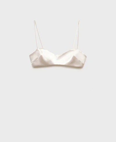 Mango Women's Satin Crop Top