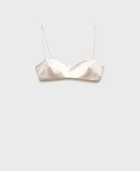 Mango Women's Satin Crop Top