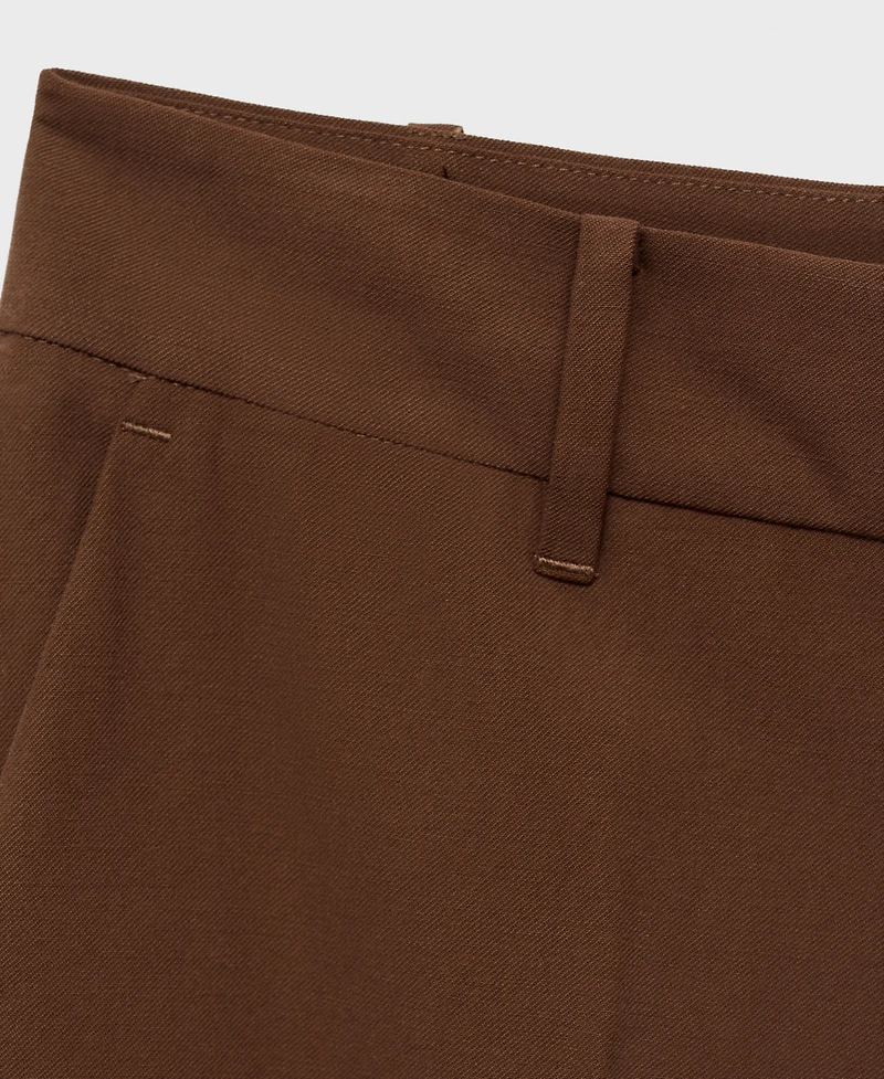 Mango Women's Straight Mid-Rise Pants