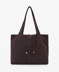 Mango Women's Suede Shopper Bag